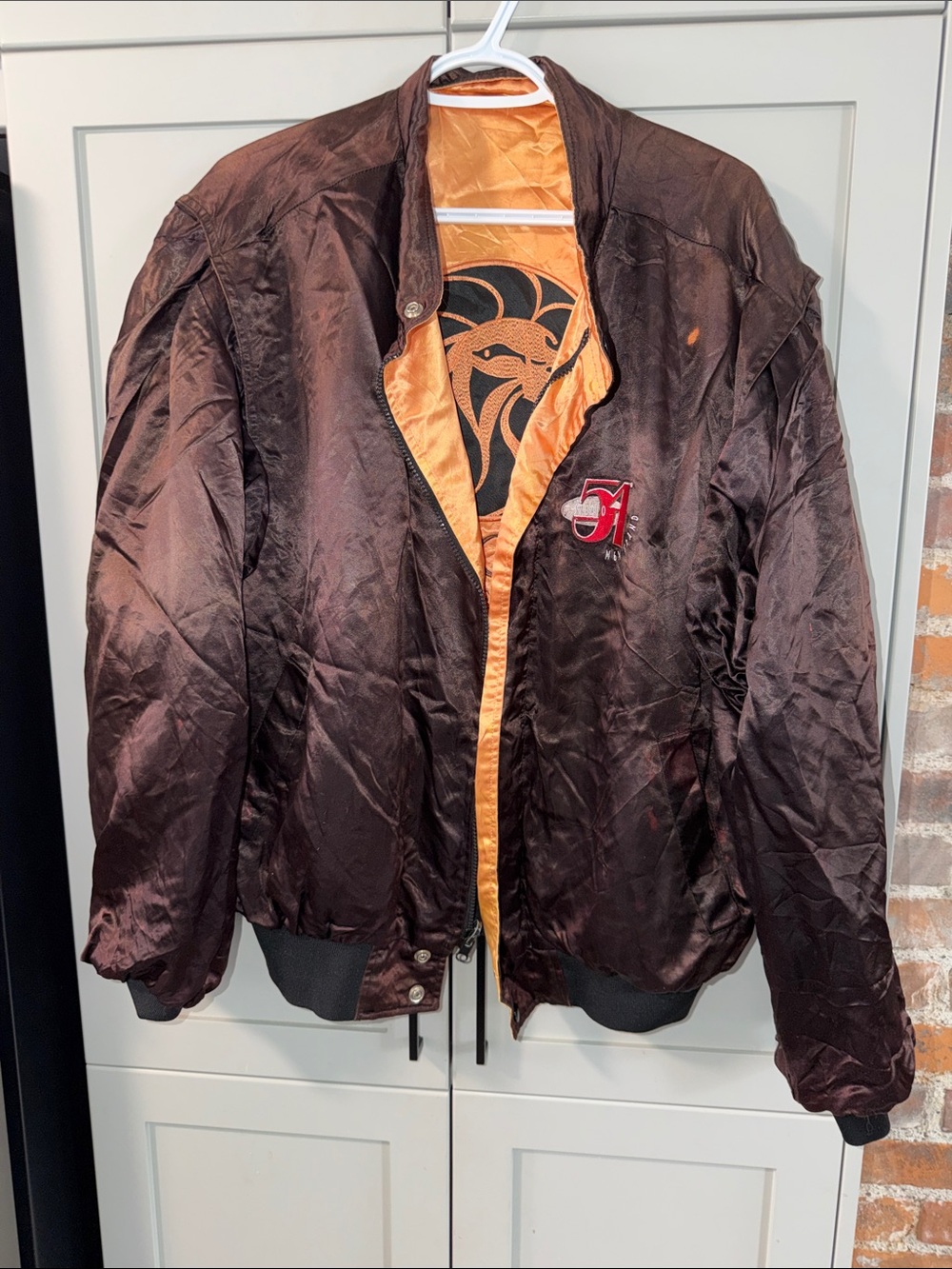 Men's Satin Reversible Bomber Jacket - Studio 54/MGM Grand